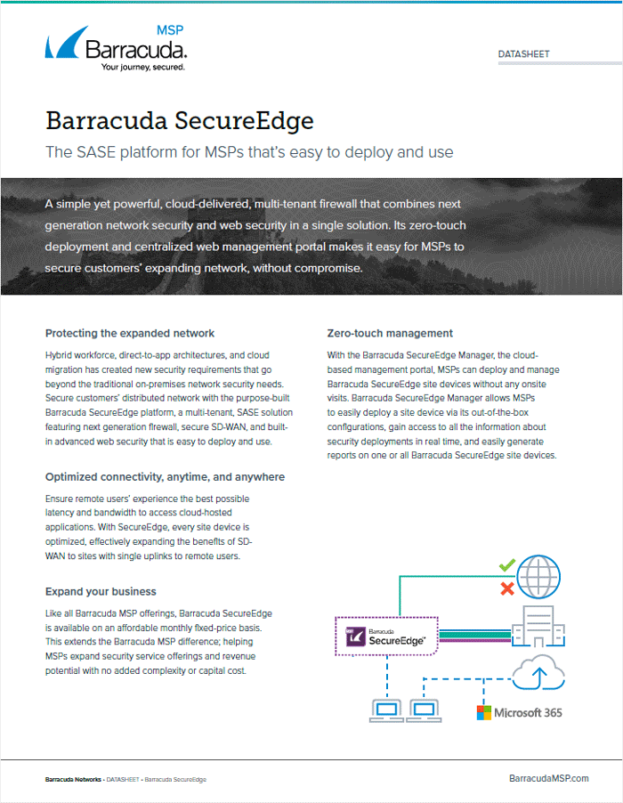 Barracuda SecureEdge [Datasheet]