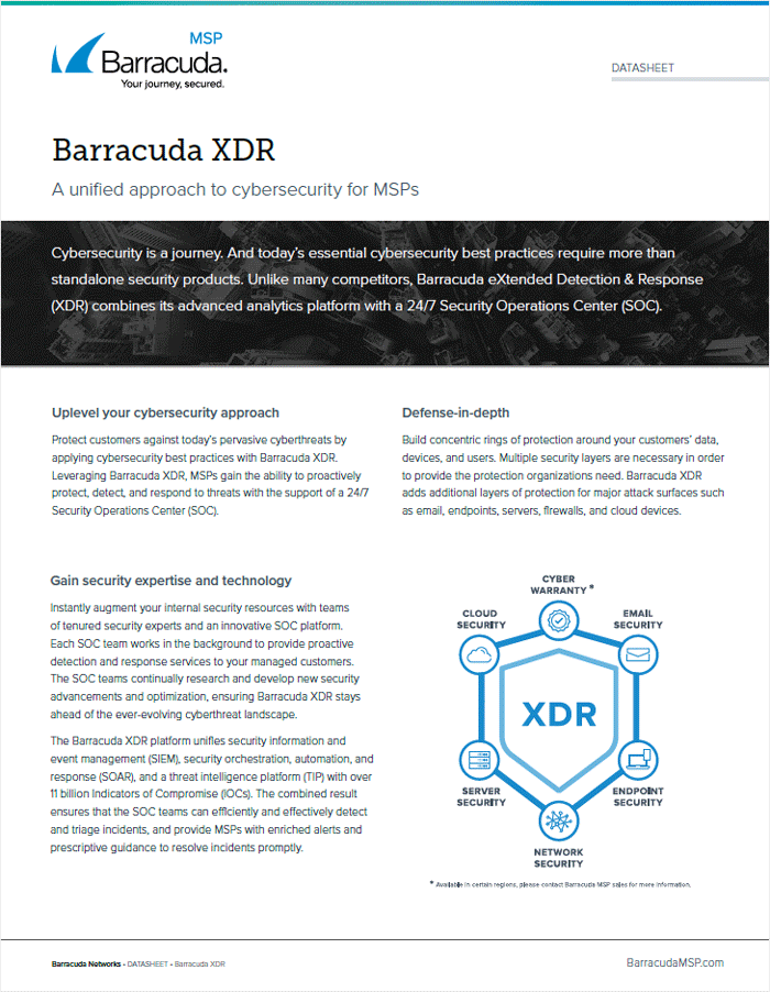 Barracuda XDR [Datasheet]