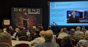 Rob Burton speaks to attendees at ChannelPro DEFEND East